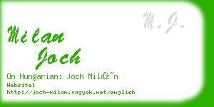 milan joch business card